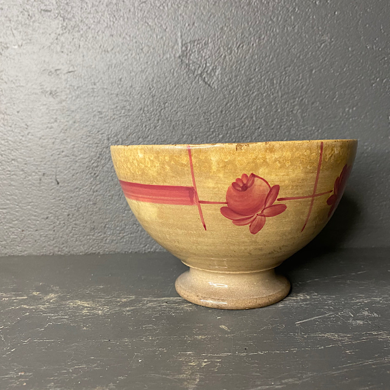 patina kaffeskål - bellevue vintage max patineret kaffeskål med blomst fra bellevue vintage