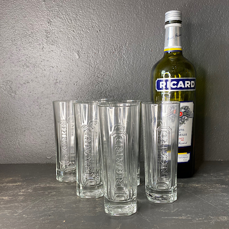 ricard relief glas - bellevue vintage ricard relief glas fra bellevue vintage