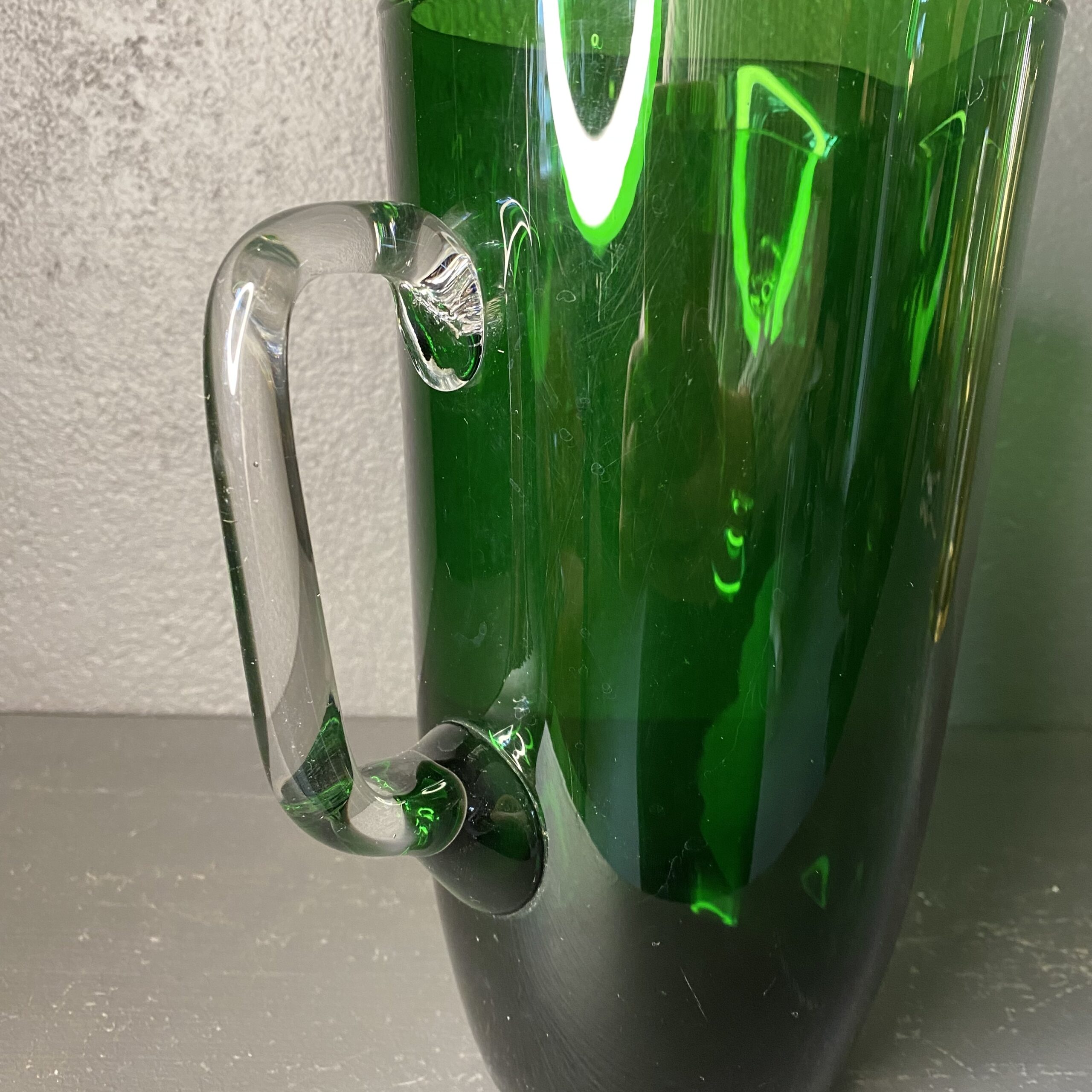 Grøn fransk glaskande i mundblæst glas fra Bellevue Vintage - foto 2 Grøn fransk glaskande i mundblæst glas fra Bellevue Vintage - foto 2