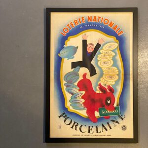 Loterie Nationale - porcelaine 1939 fra Bellevue Vintage