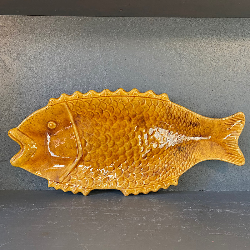 Fransk fiskefad i keramik fra Bellevue Vintage Fransk fiskefad i keramik fra Bellevue Vintage