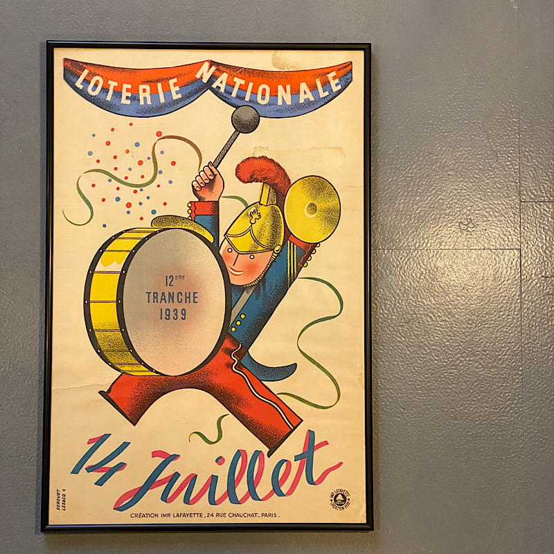 Loterie Nationale fra 1939 14.juillet fra Bellevue Vintage Loterie Nationale fra 1939 14.juillet fra Bellevue Vintage